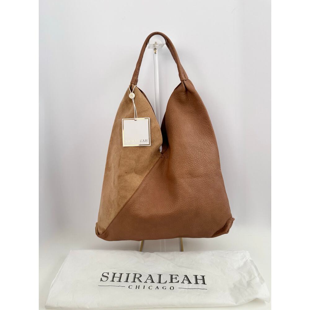 Shiraleah Arden Tote Tan Vegan Leather Suede Hobo Bag NWT Chic - Picture 5 of 12